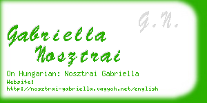 gabriella nosztrai business card